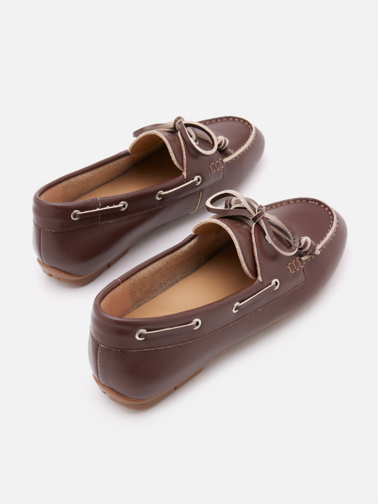PAZZION, 608-1B LOAFERS FLAT, Brown