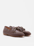 Gabrielle Bow Leather Boat Loafers