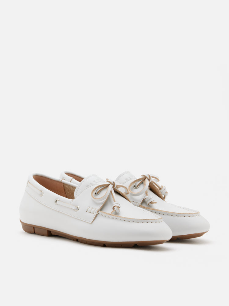 PAZZION, 608-1B LOAFERS FLAT, White