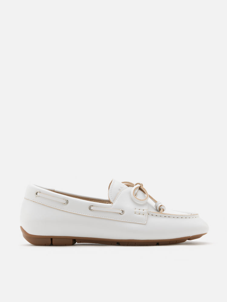 PAZZION, 608-1B LOAFERS FLAT, White