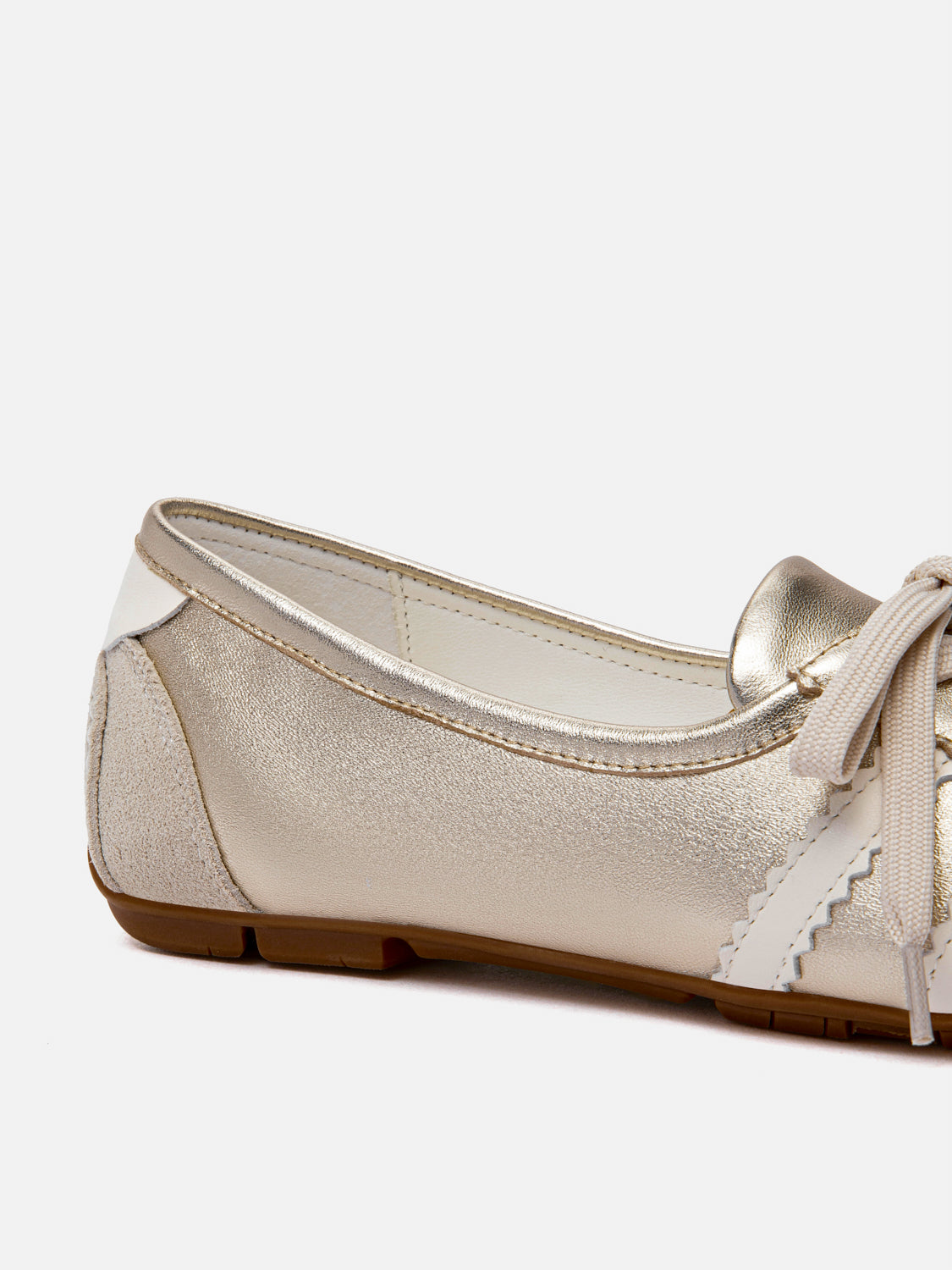 PAZZION, Alice Ballerina Sneakers, Gold