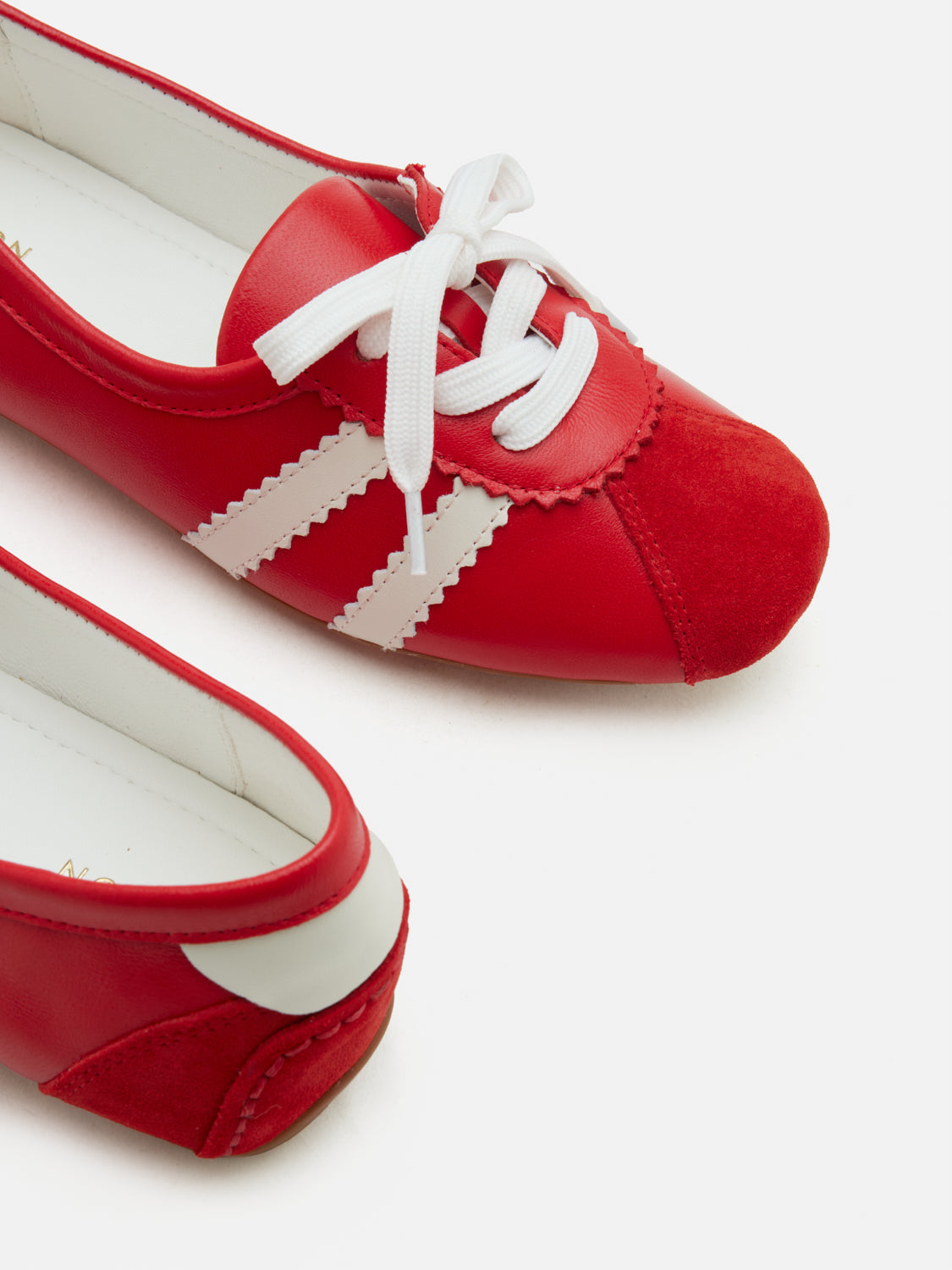 PAZZION, Alice Ballerina Sneakers, Red