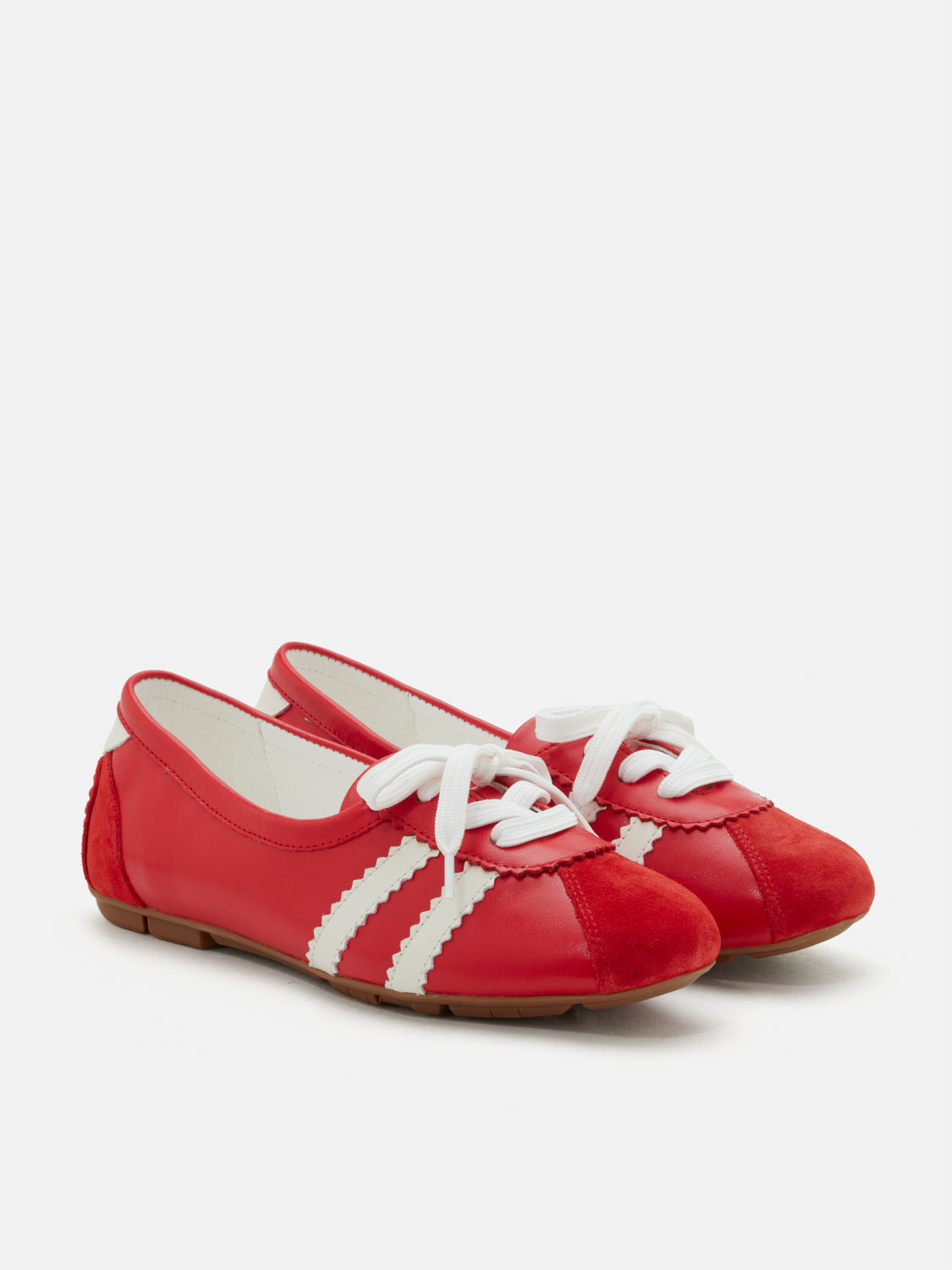 PAZZION, Alice Ballerina Sneakers, Red
