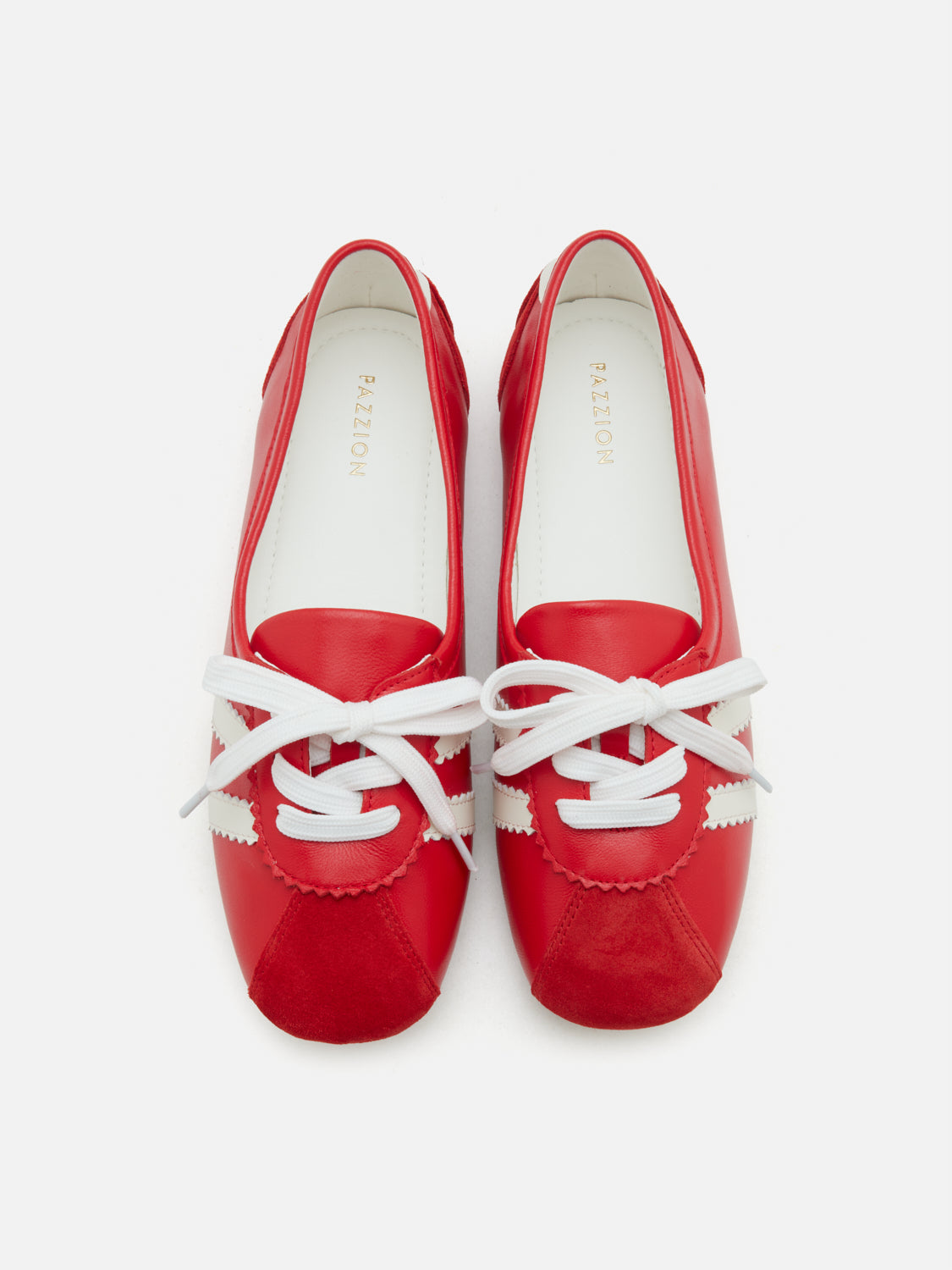 PAZZION, Alice Ballerina Sneakers, Red