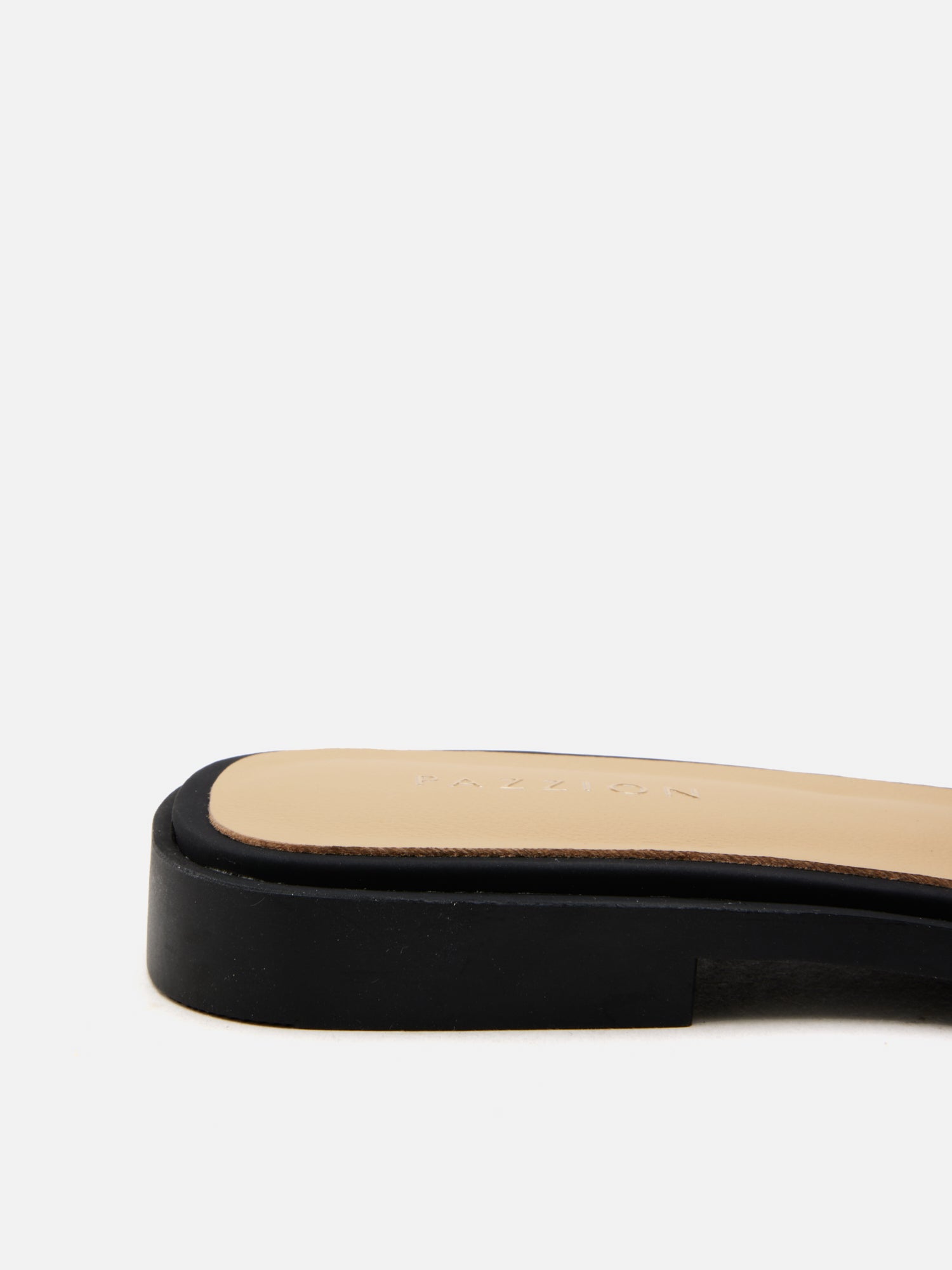 PAZZION, Alouette Woven Leather Slides, Black