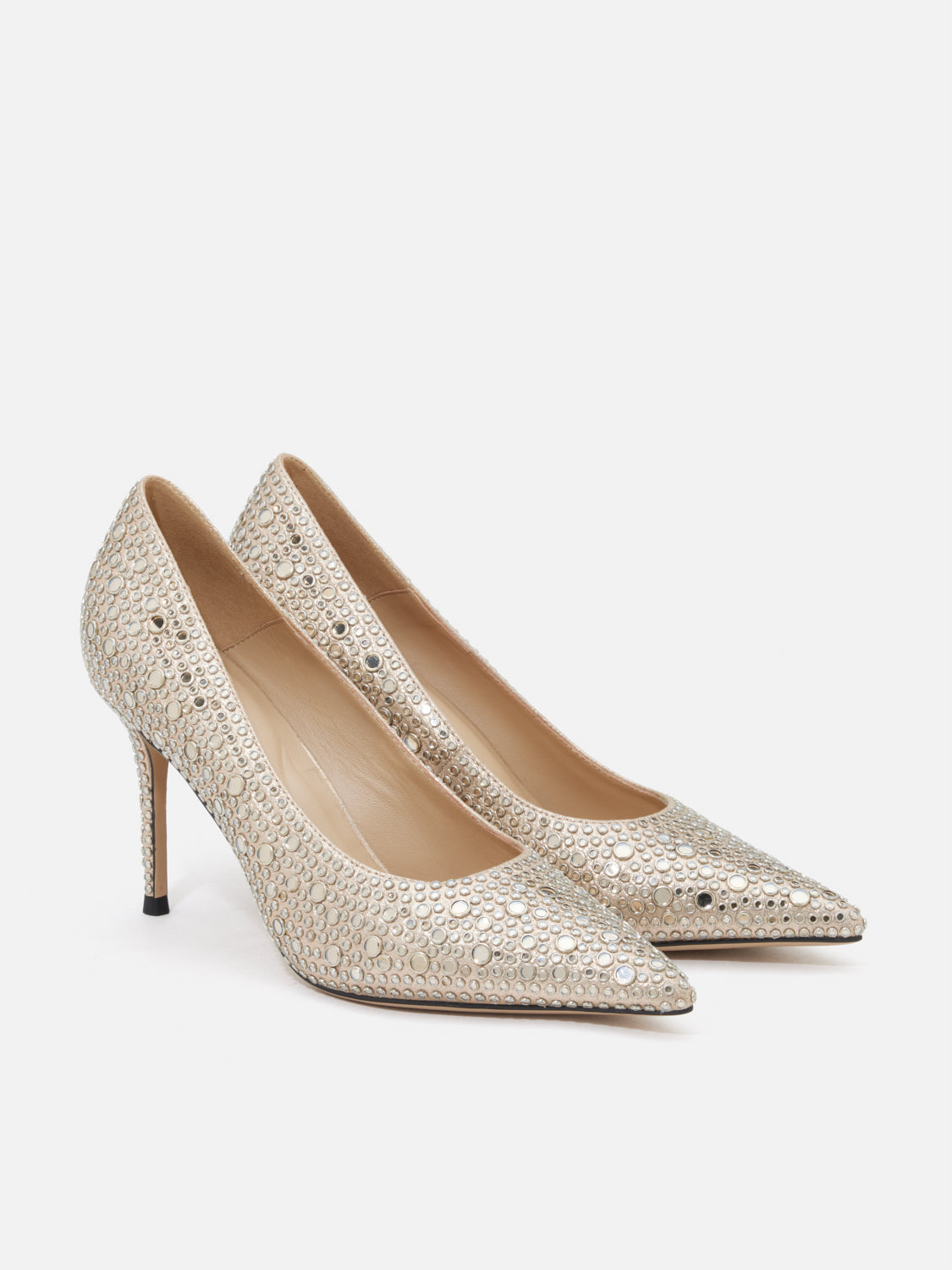 PAZZION, Amalisse Crystal Embellished Heels, Almond