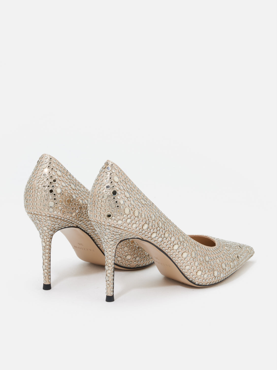 PAZZION, Amalisse Crystal Embellished Heels, Almond