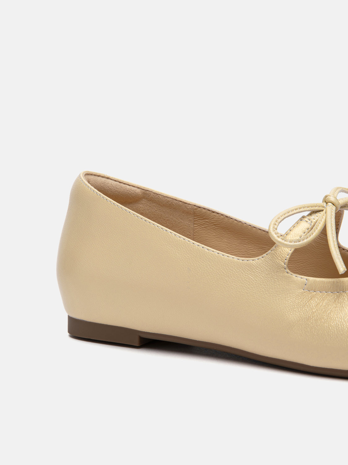 PAZZION, Angelica Bow Leather Mary Janes, Yellow