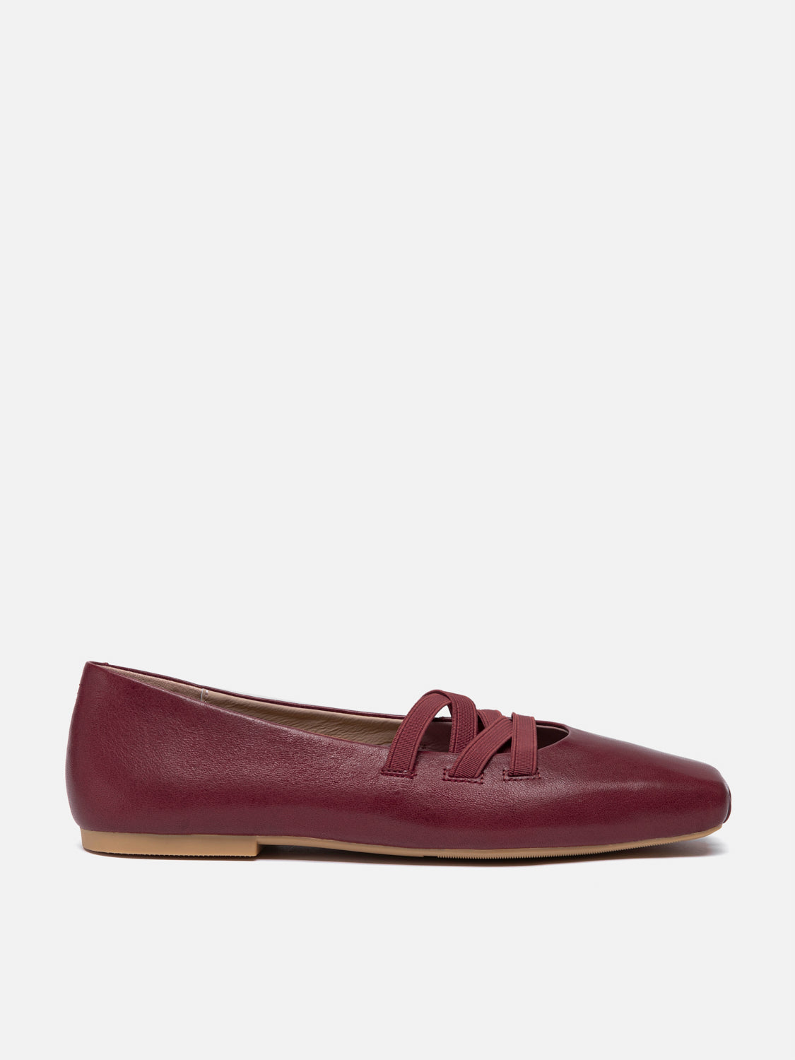 PAZZION, Angelica Square Toe Flats, Wine