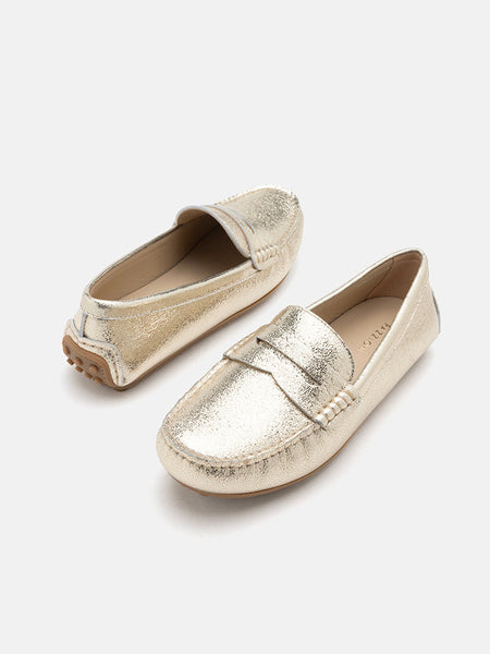 Ariana Metallic Penny Moccasins PAZZION
