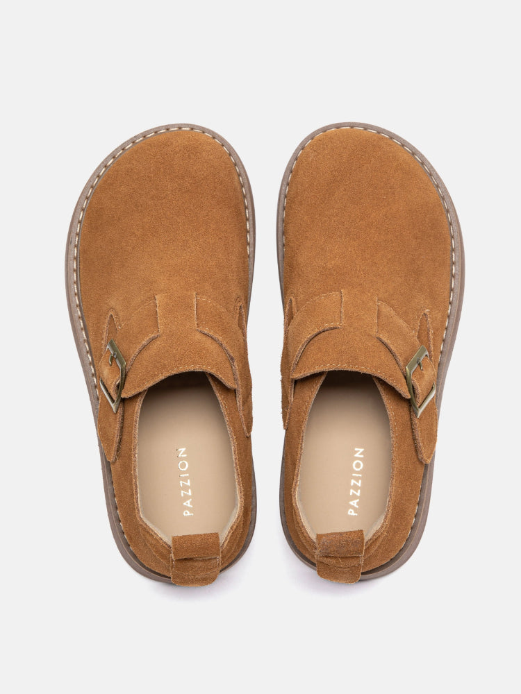 PAZZION, Bailey Suede Flatform Loafers, Camel