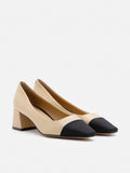 Bein Dual Textured Leather Block Pumps