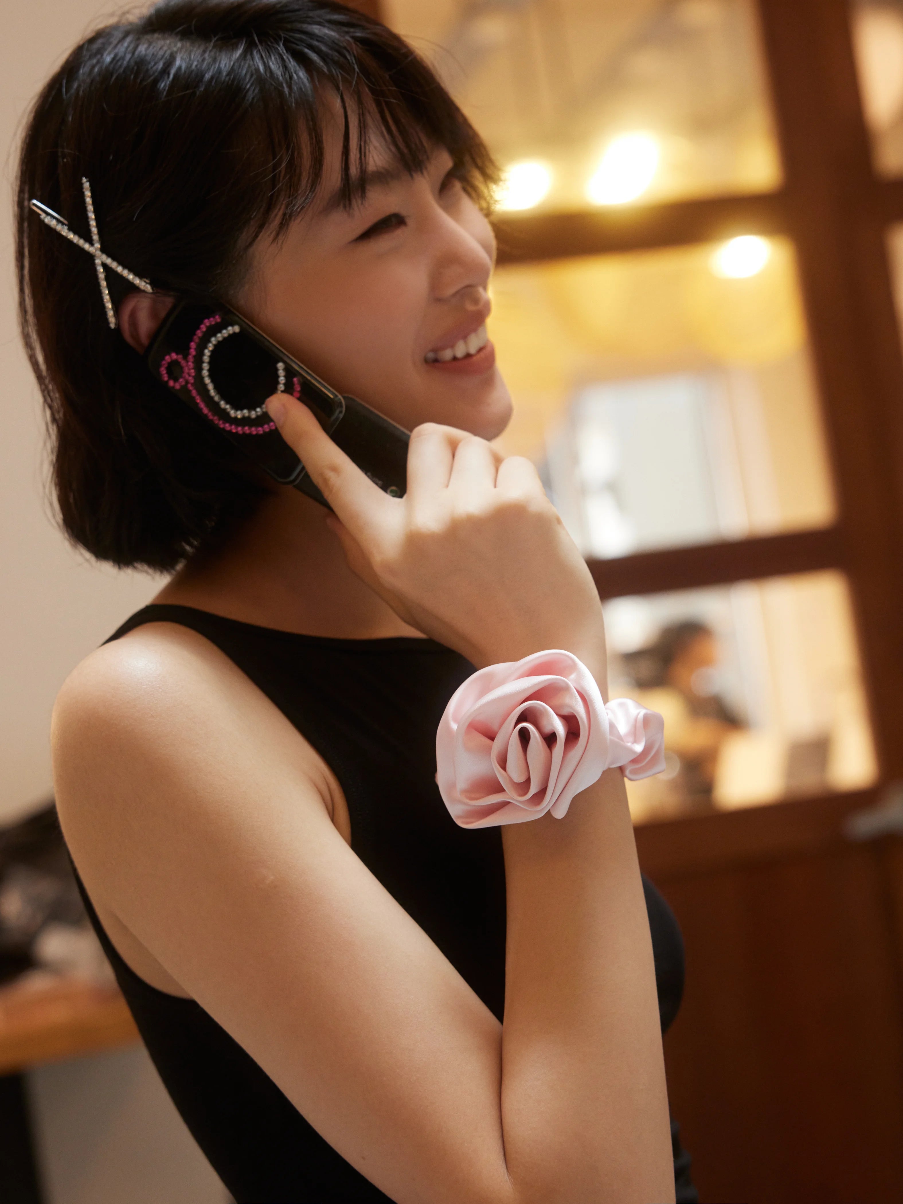 PAZZION, Bella Scrunchie, Pink