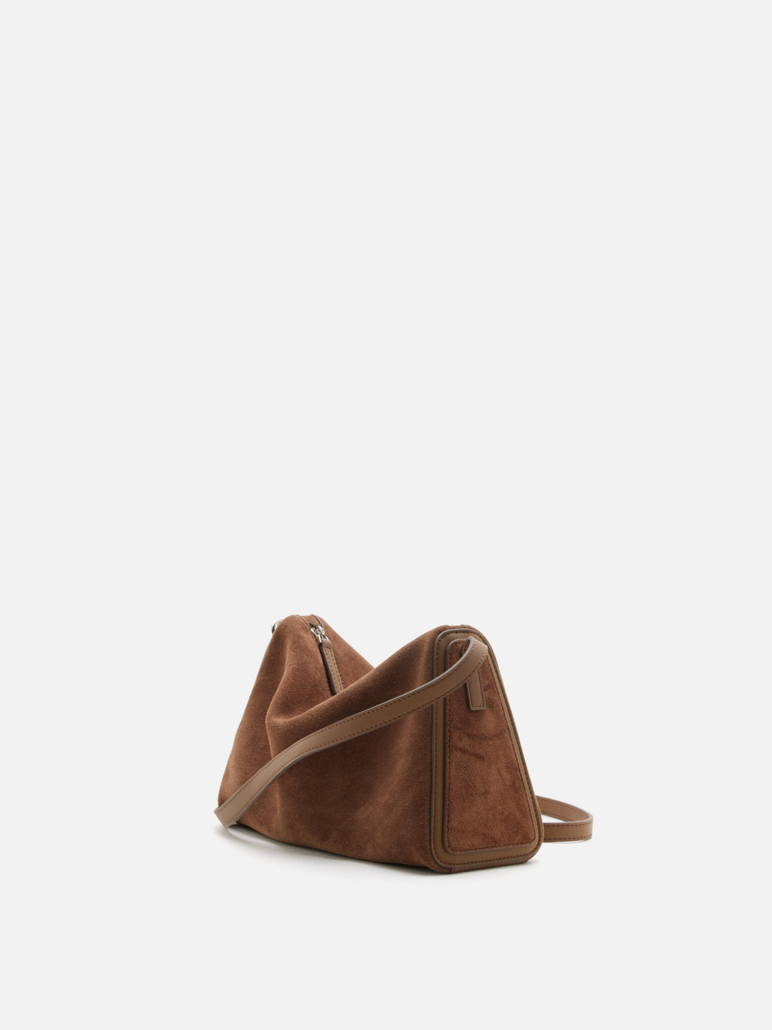 PAZZION, Bellarise Suede Shoulder Bag, Brown