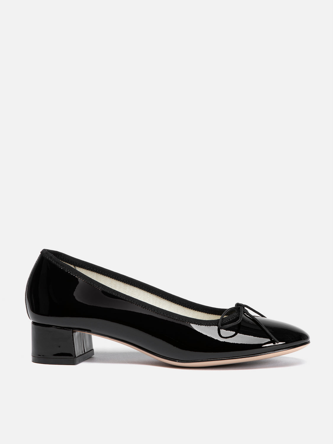 PAZZION, Belmara Bow-Tied Patent Leather Heels, Black