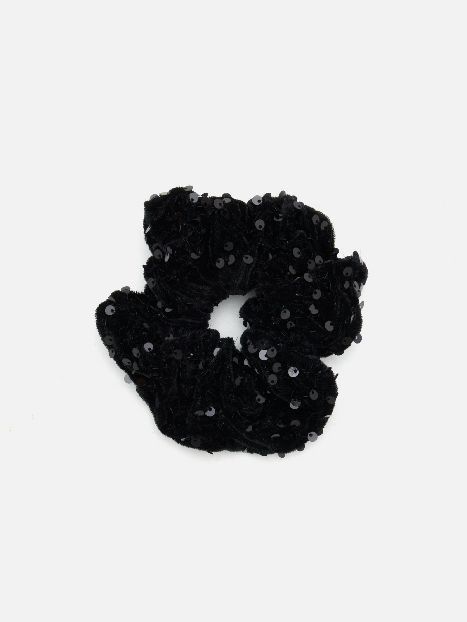 PAZZION, Brigitte Sequins Scrunchie, Black