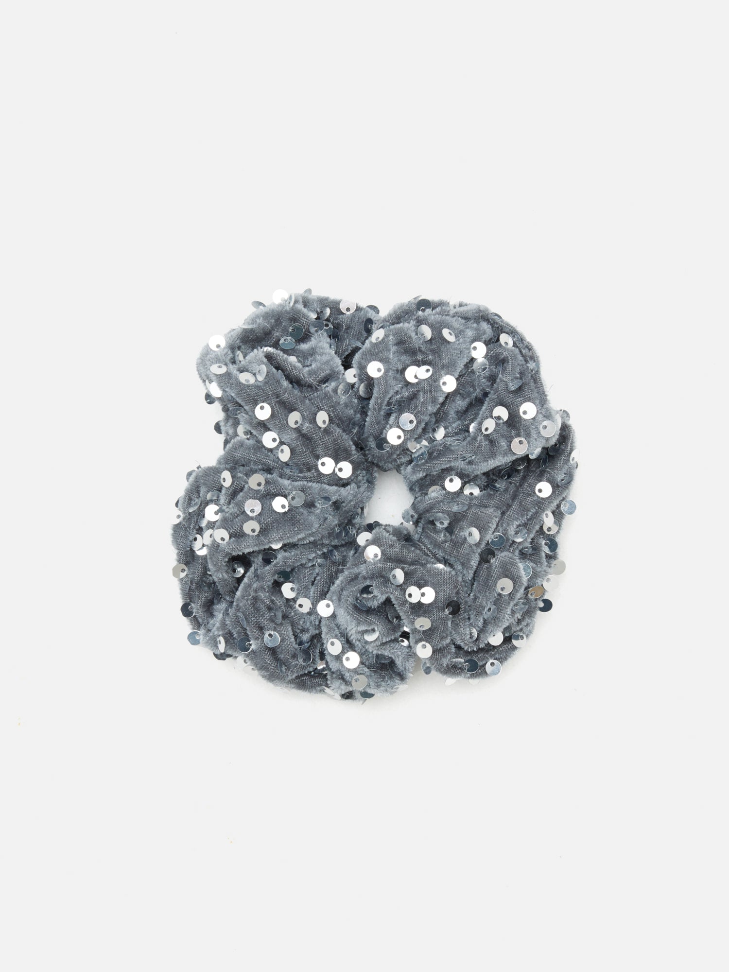 PAZZION, Brigitte Sequins Scrunchie, Grey