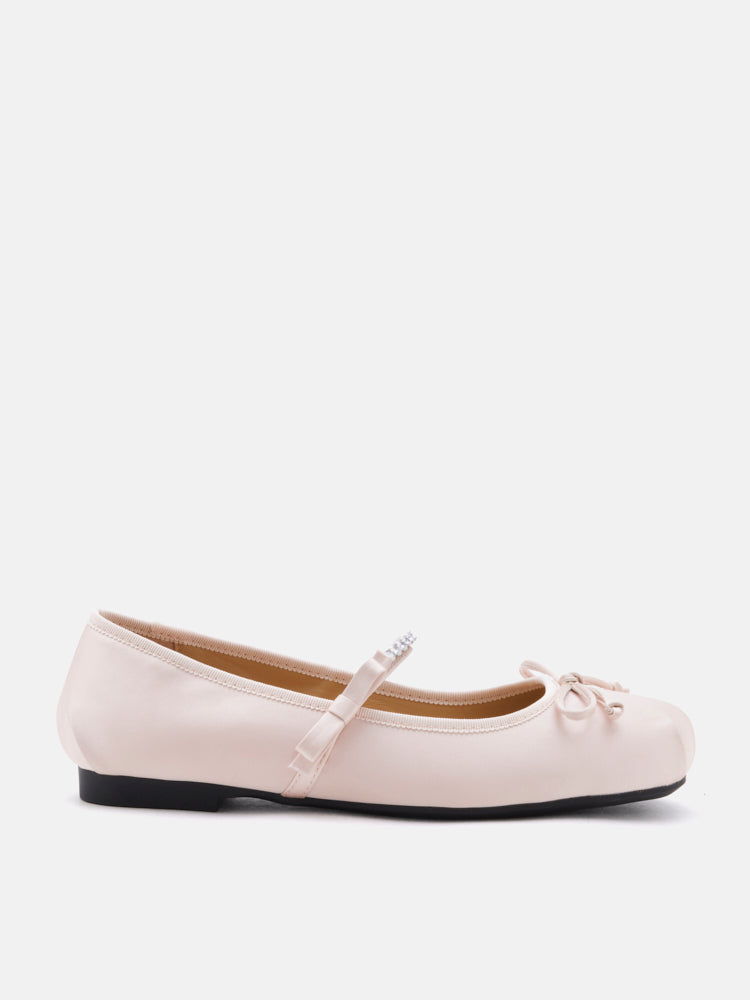 Codi Crystal-Embellished Bow Mary Janes