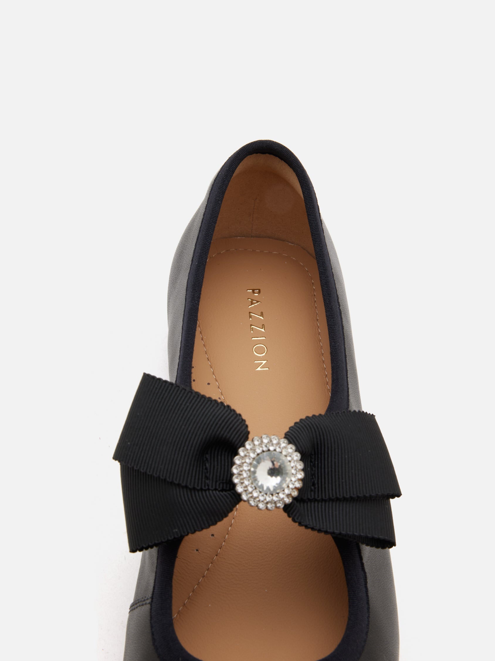 PAZZION, Camilla Diamante Bow Flats, Black