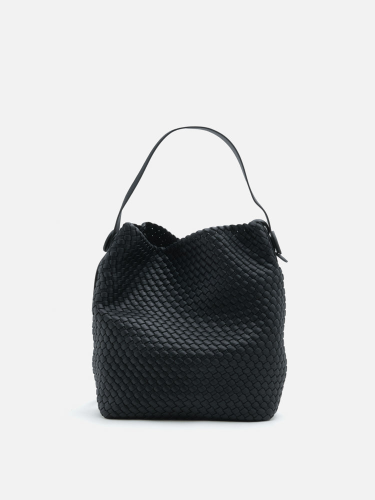PAZZION, Cara Woven Bag, Black