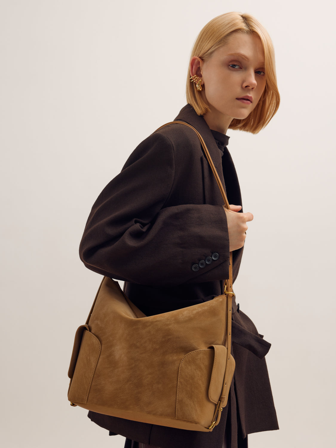PAZZION, Danika Three Way Bag, Brown