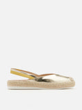 PAZZION, Danni Metallic Leather Slingback Espadrilles, Gold