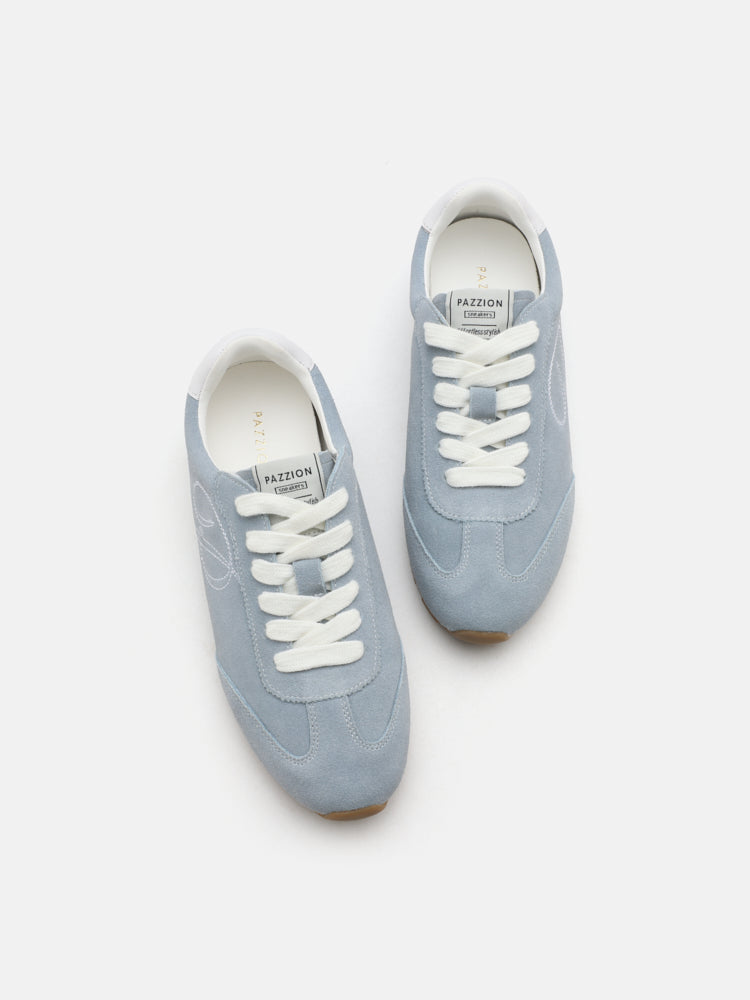 PAZZION, Daphne Suede Sneakers, Blue