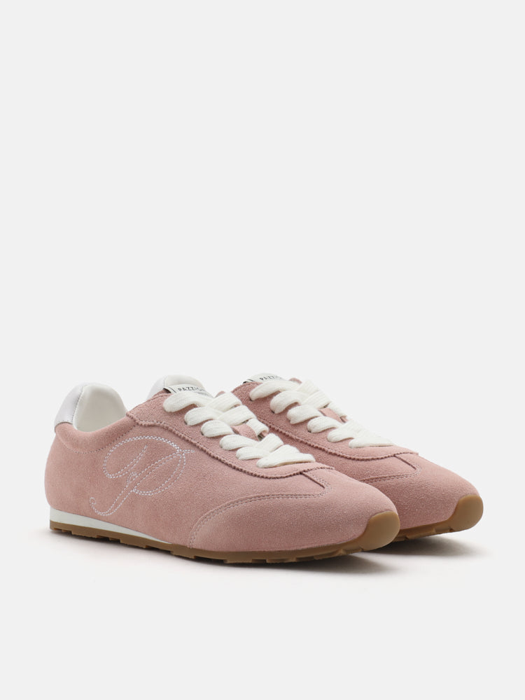 PAZZION, Daphne Suede Sneakers, Pink