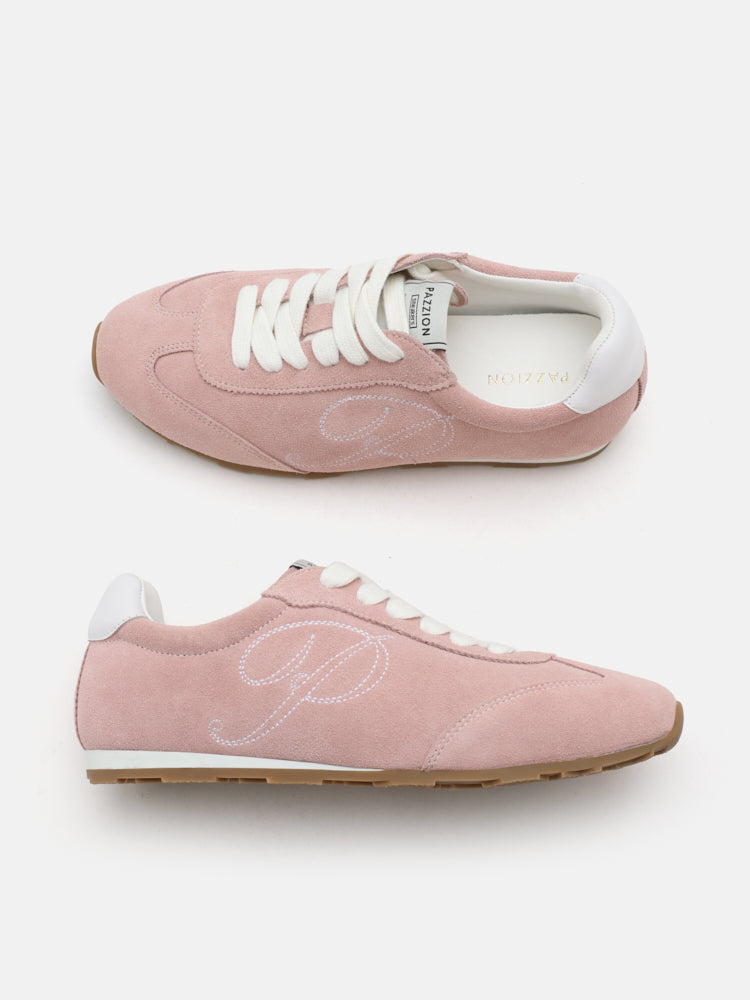 PAZZION, Daphne Suede Sneakers, Pink
