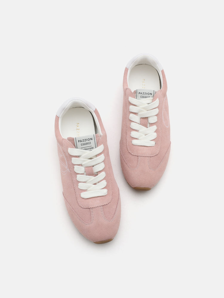 PAZZION, Daphne Suede Sneakers, Pink