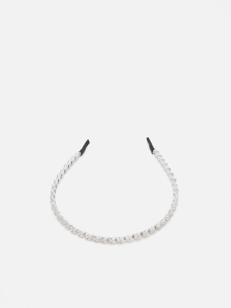 PAZZION, Dara Diamante Hair Band, Silver
