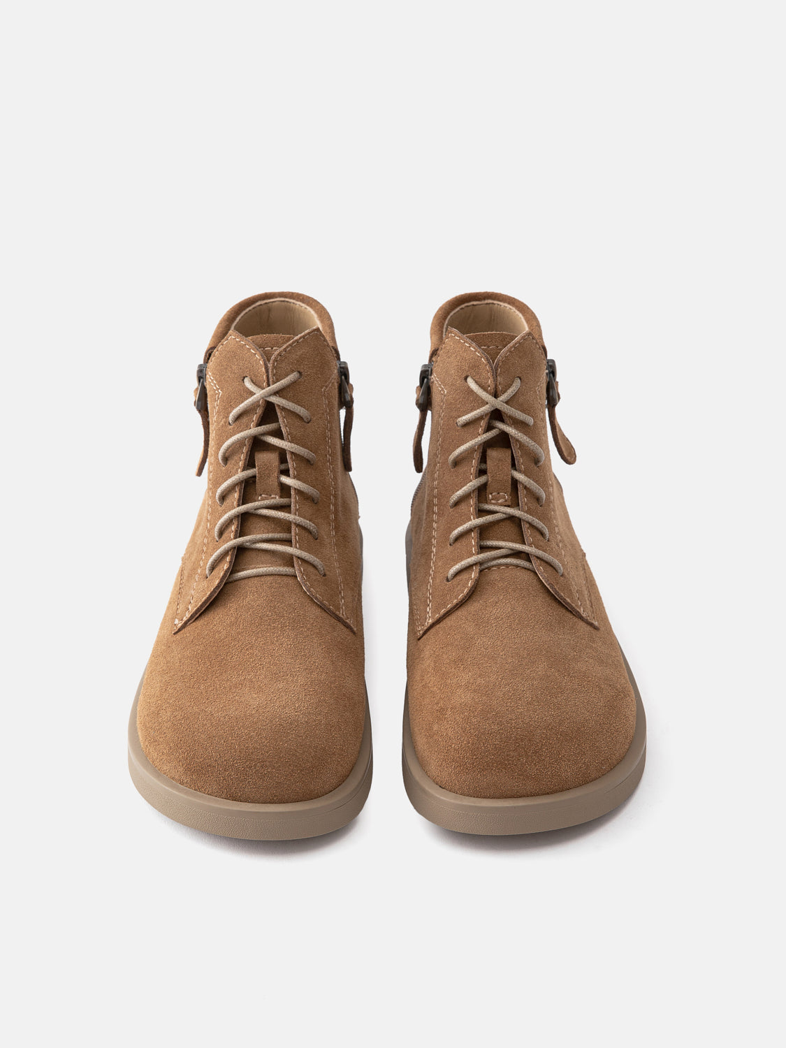 PAZZION, Darla Suede Ankle Boots, Brown