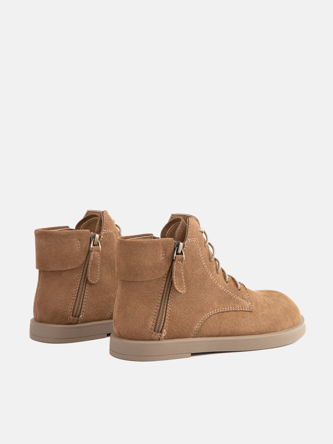 PAZZION, Darla Suede Ankle Boots, Brown