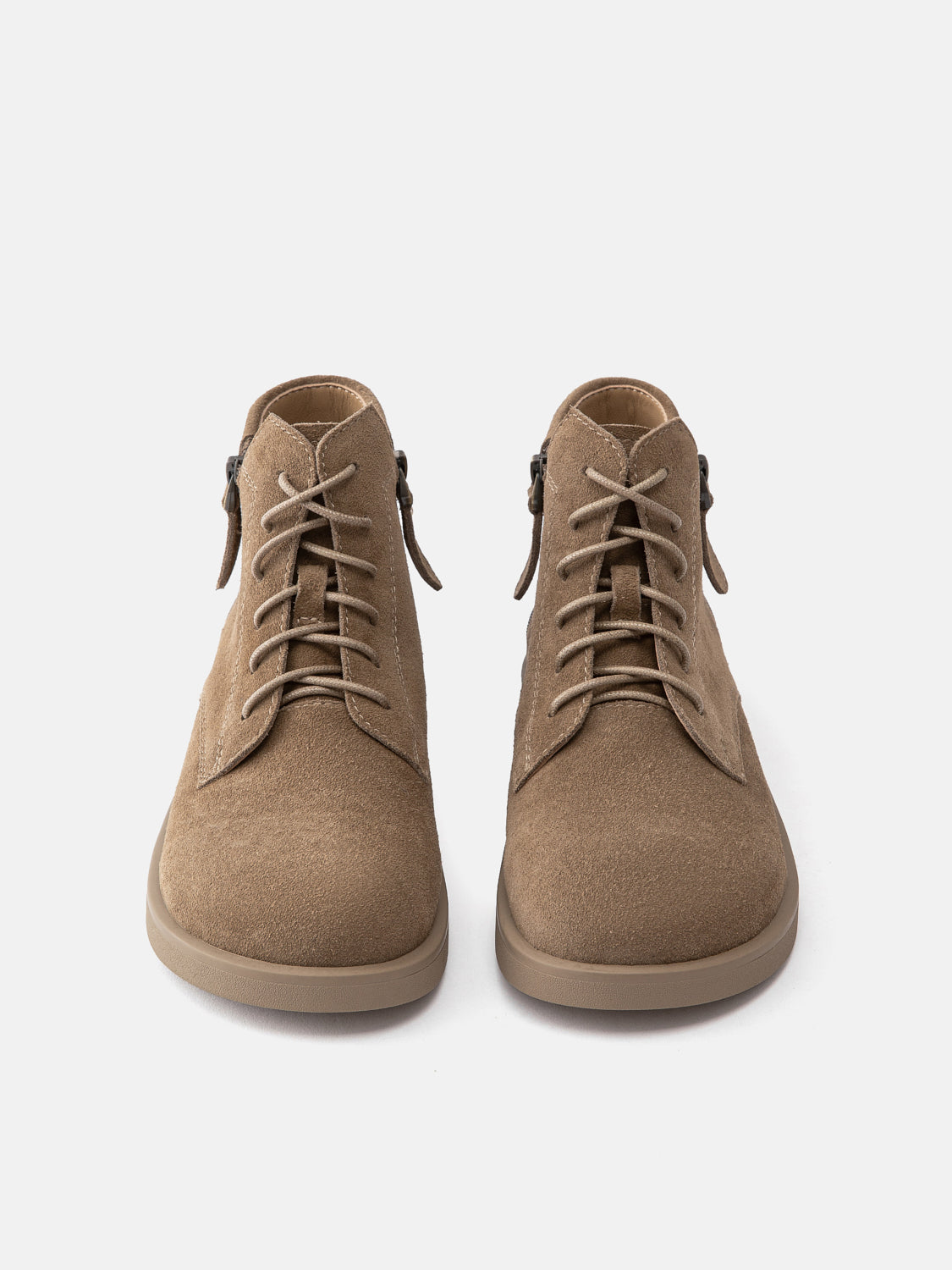 PAZZION, Darla Suede Ankle Boots, Khaki