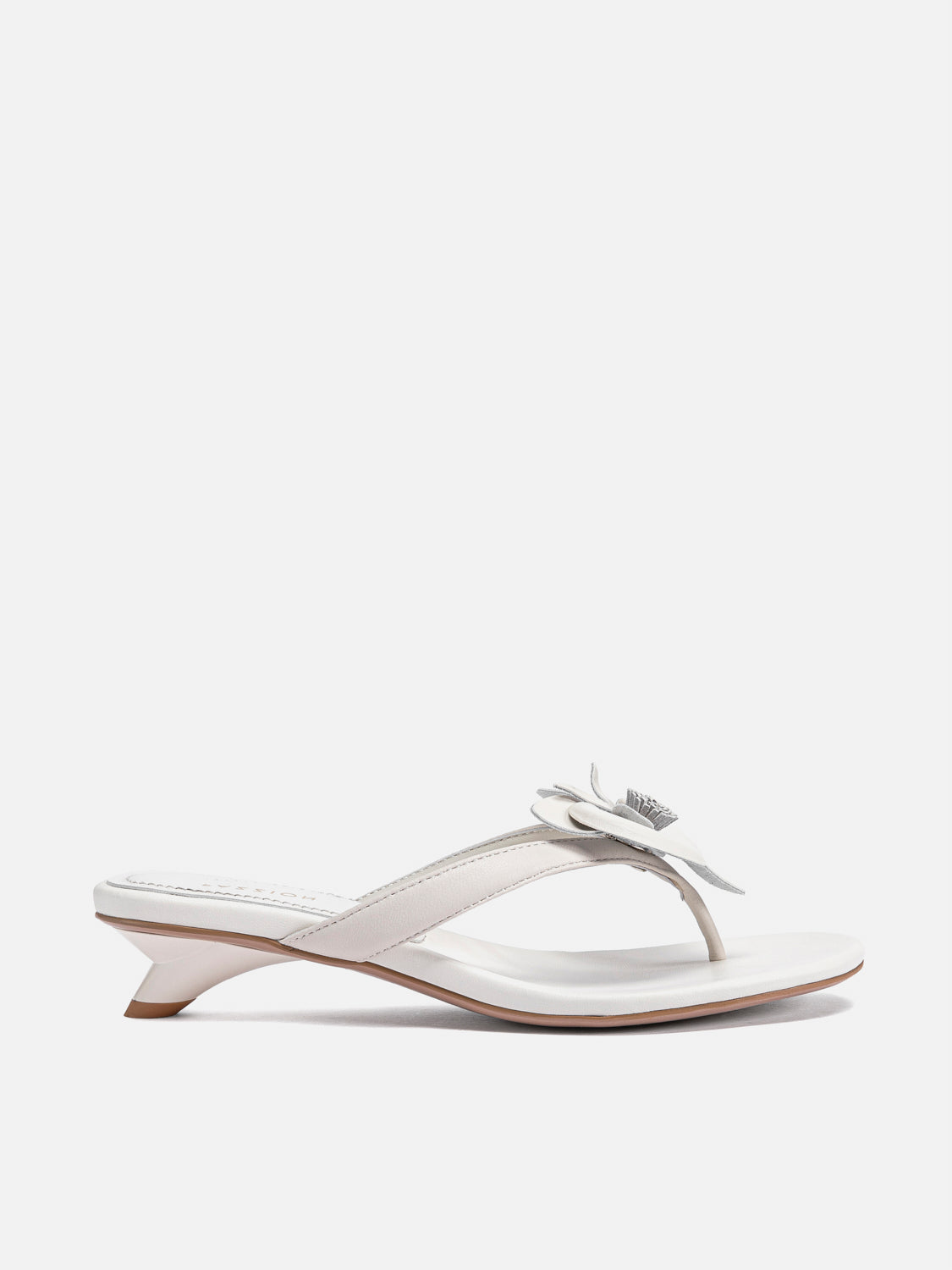 PAZZION, Davielle Orchid Leather Sandal Heels, Beige