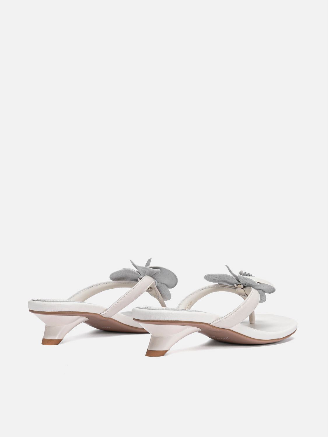 PAZZION, Davielle Orchid Leather Sandal Heels, Beige