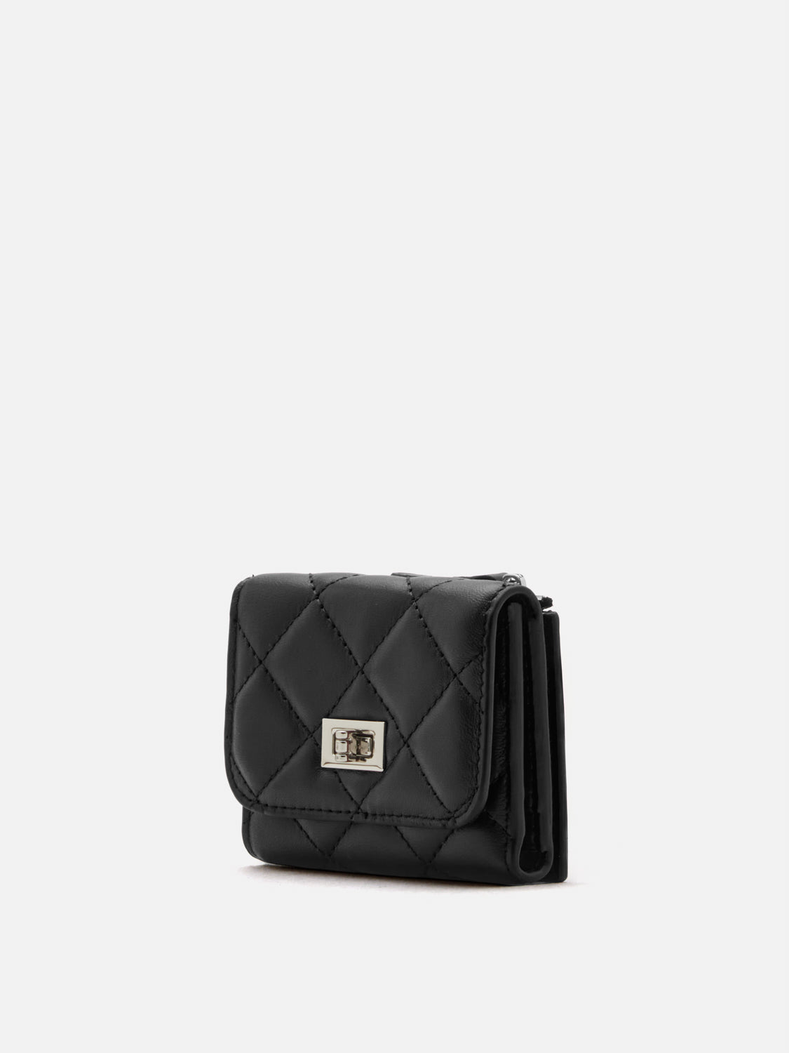 PAZZION, Deirdre Quilted Leather Wallet, Black