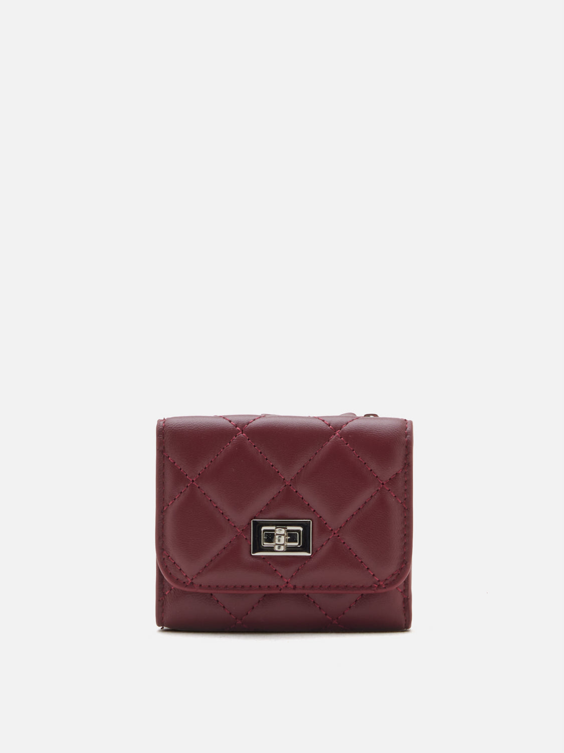 PAZZION, Deirdre Quilted Leather Wallet, Wine