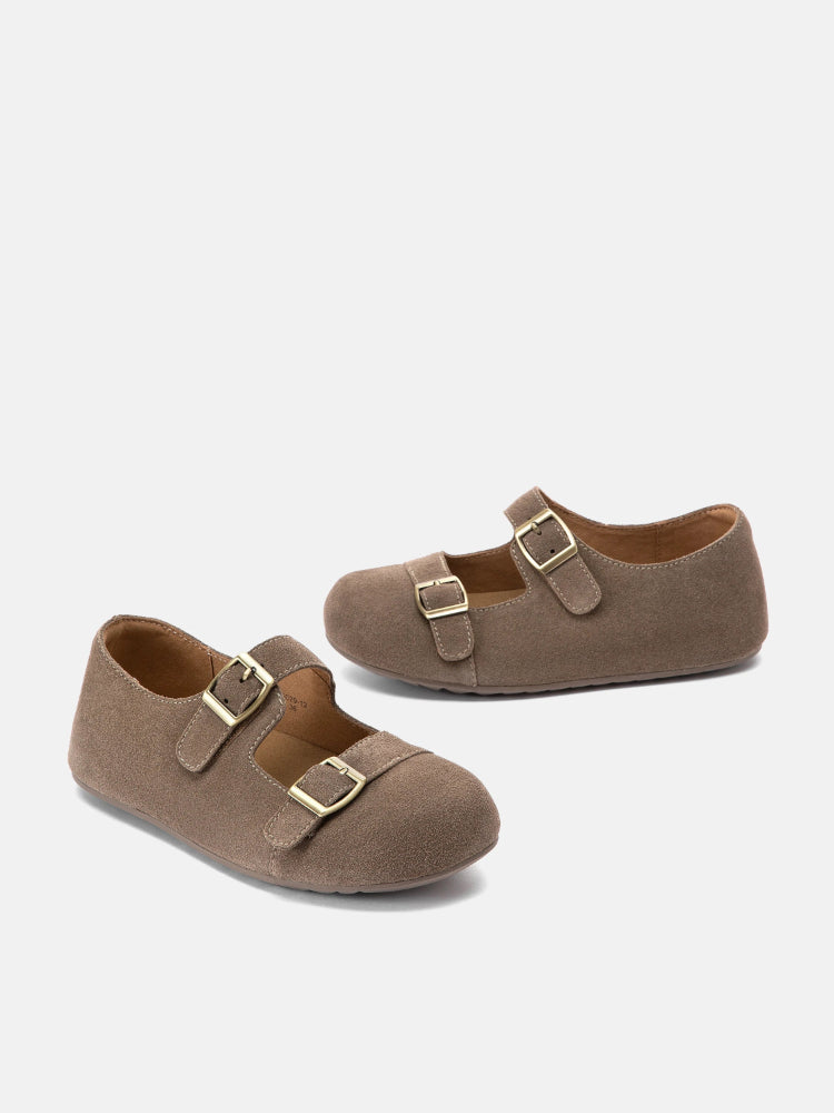 PAZZION, Dora Suede Mary Janes, Khaki