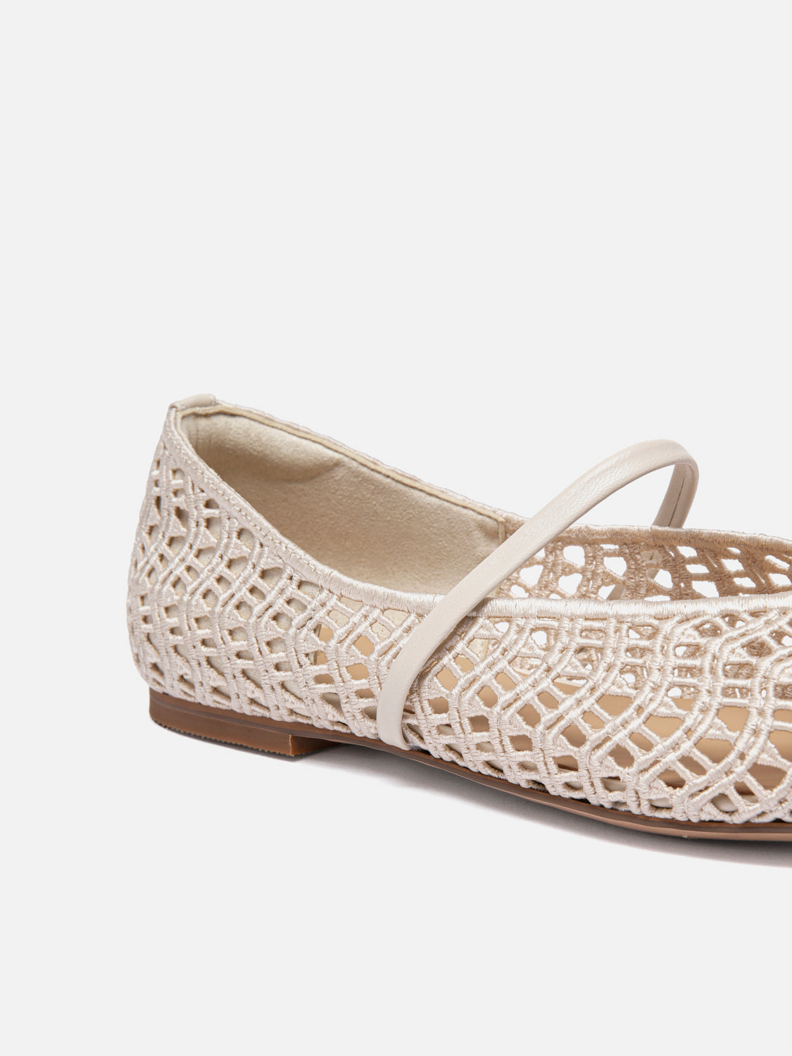 PAZZION, Dovira Woven Embossed Flats - White, White