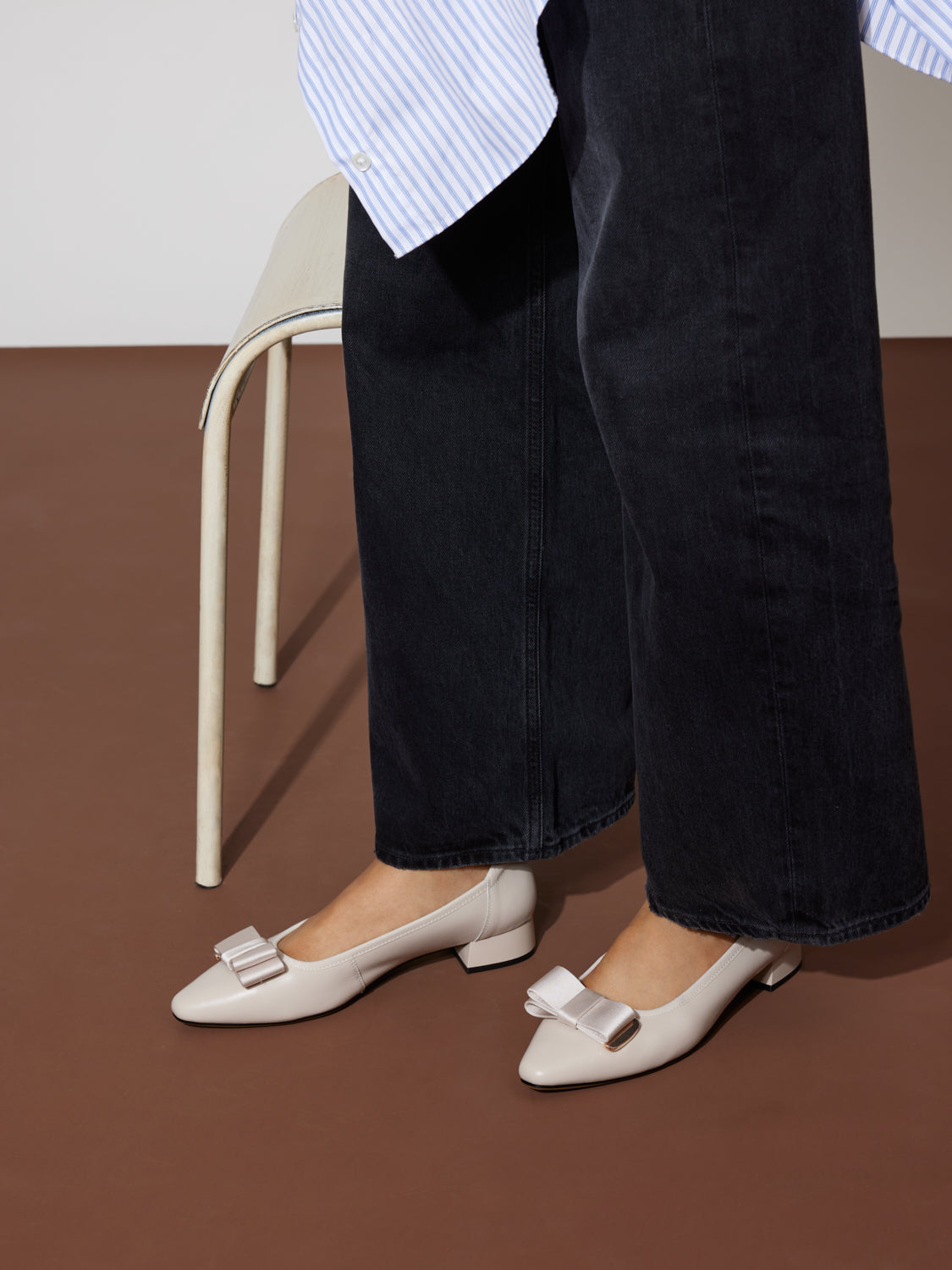 Elaia Point-Toe Bow Buckle Heels