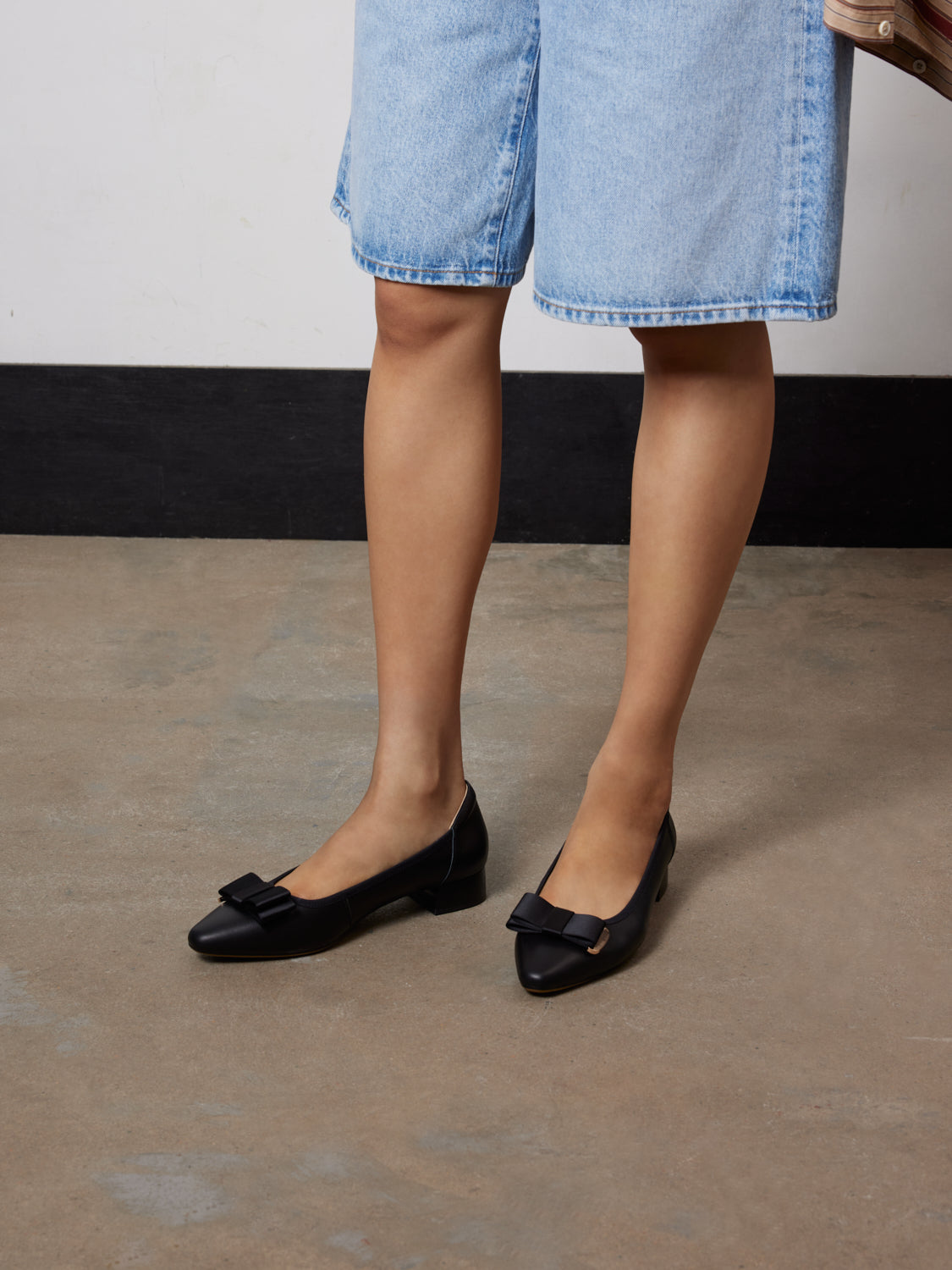Elaia Point-Toe Bow Buckle Heels