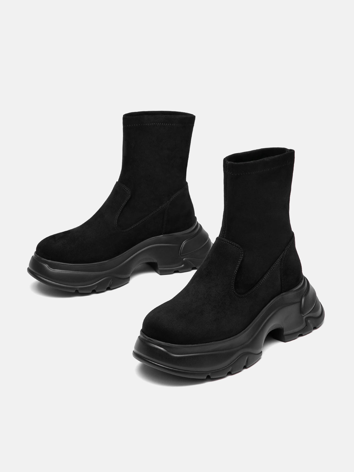 PAZZION, Eleanor Velvet Leather Ankle Boots, Black