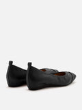 PAZZION, Elie Ruched Padded Flats, Black