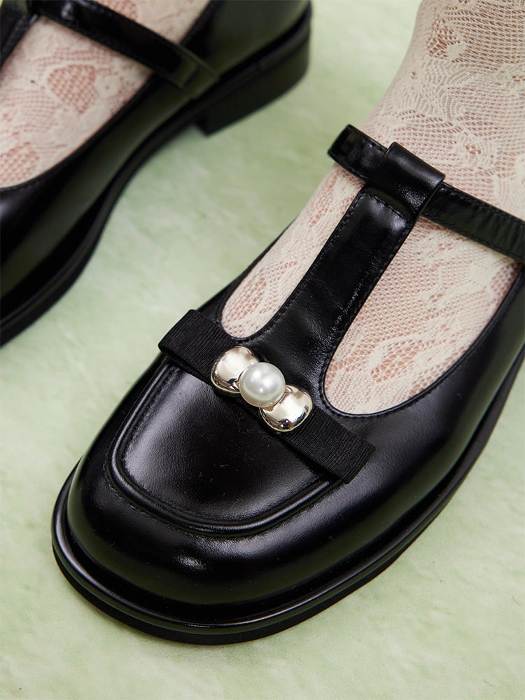 PAZZION, Emilia T-Bar Mary Janes, Black