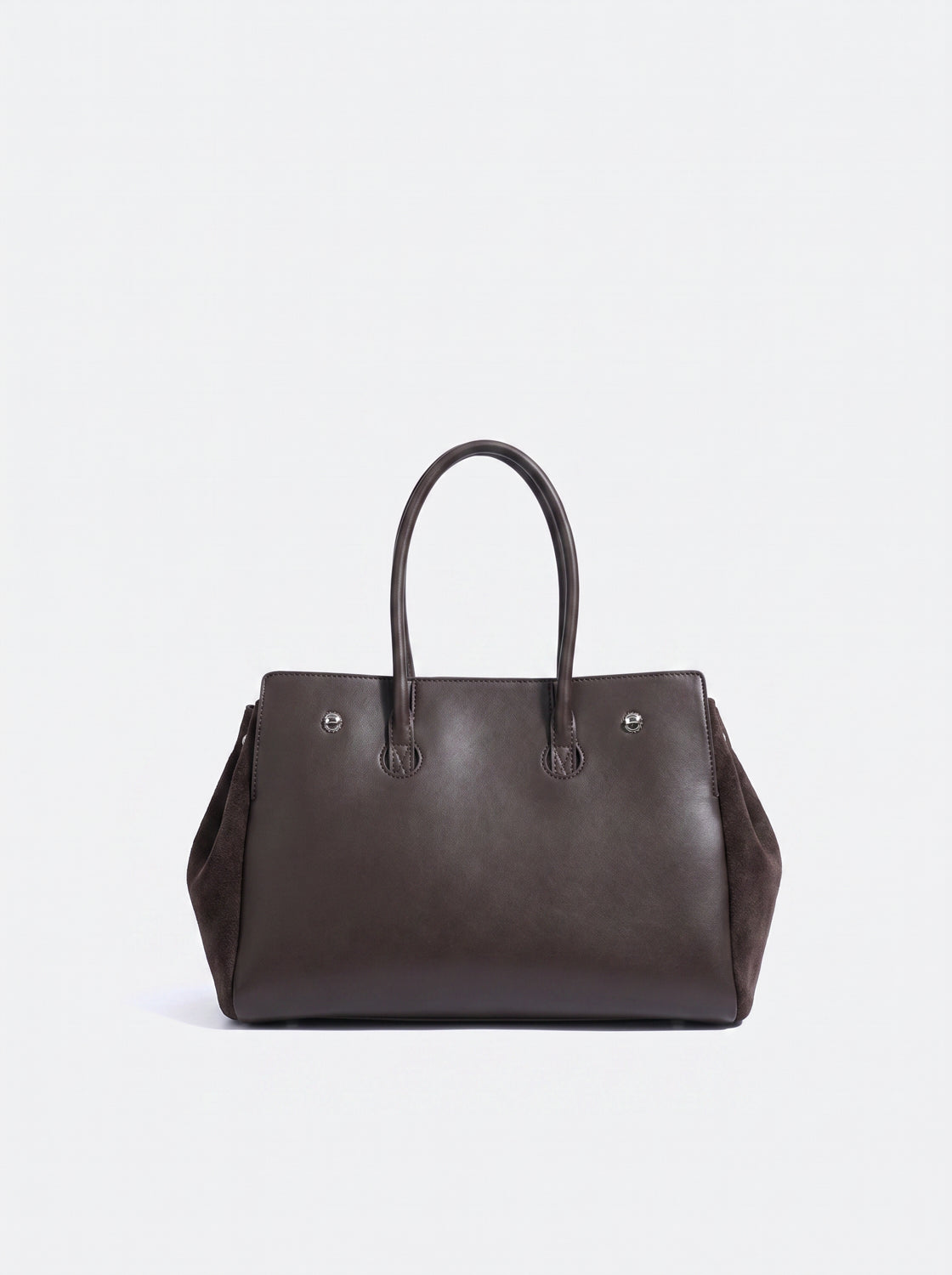 PAZZION, Erin Suede Shoulder Bag, Darkbrown