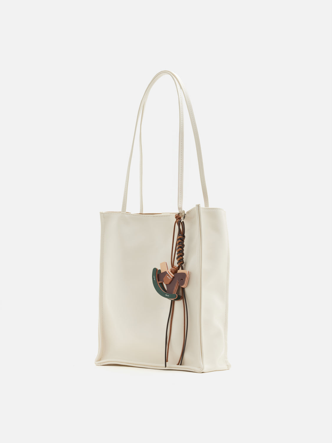 PAZZION, Fionarissa Leather Tote, Beige