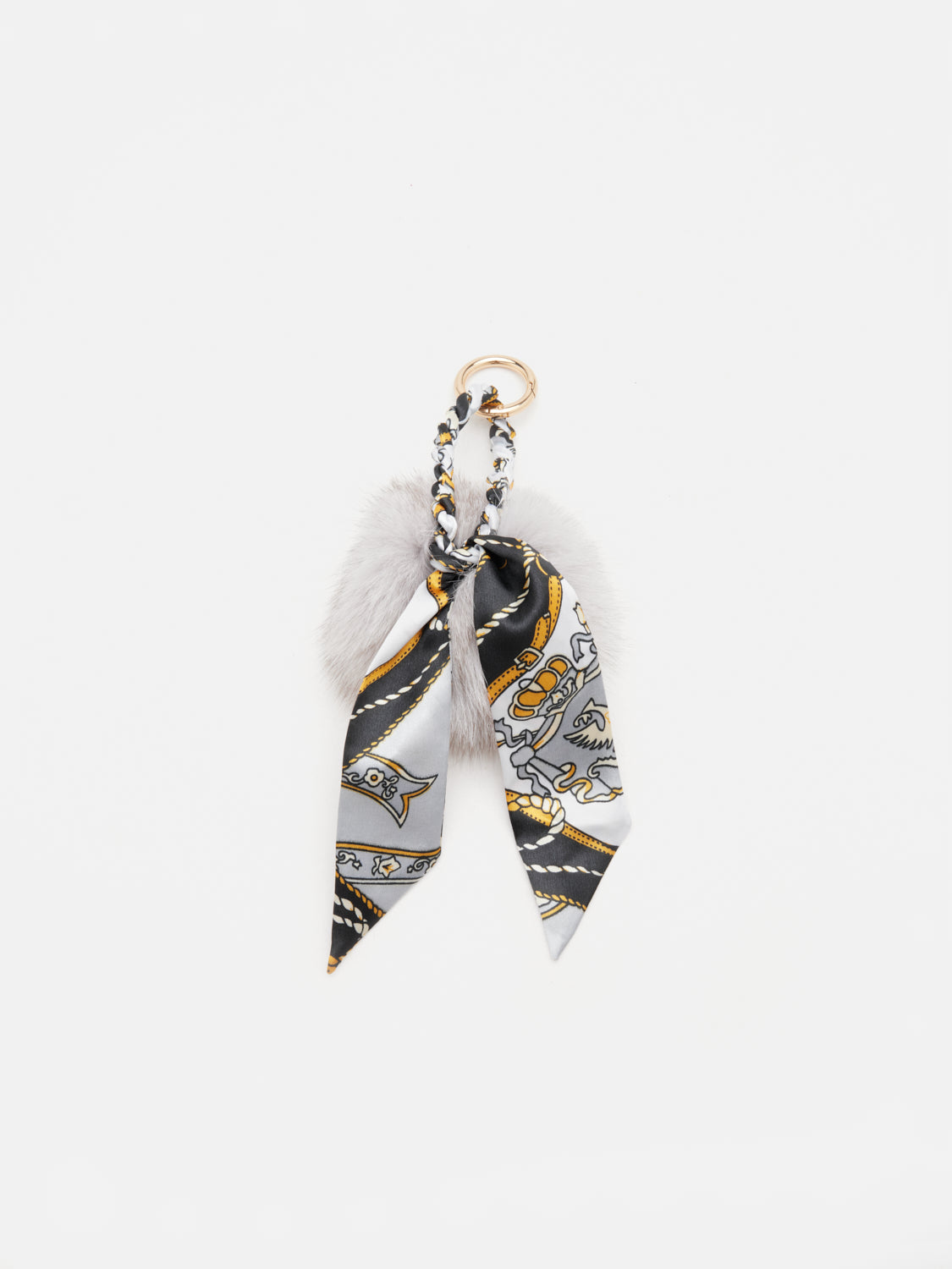 PAZZION, Frieda Fluff & Twilly Keychain, Grey