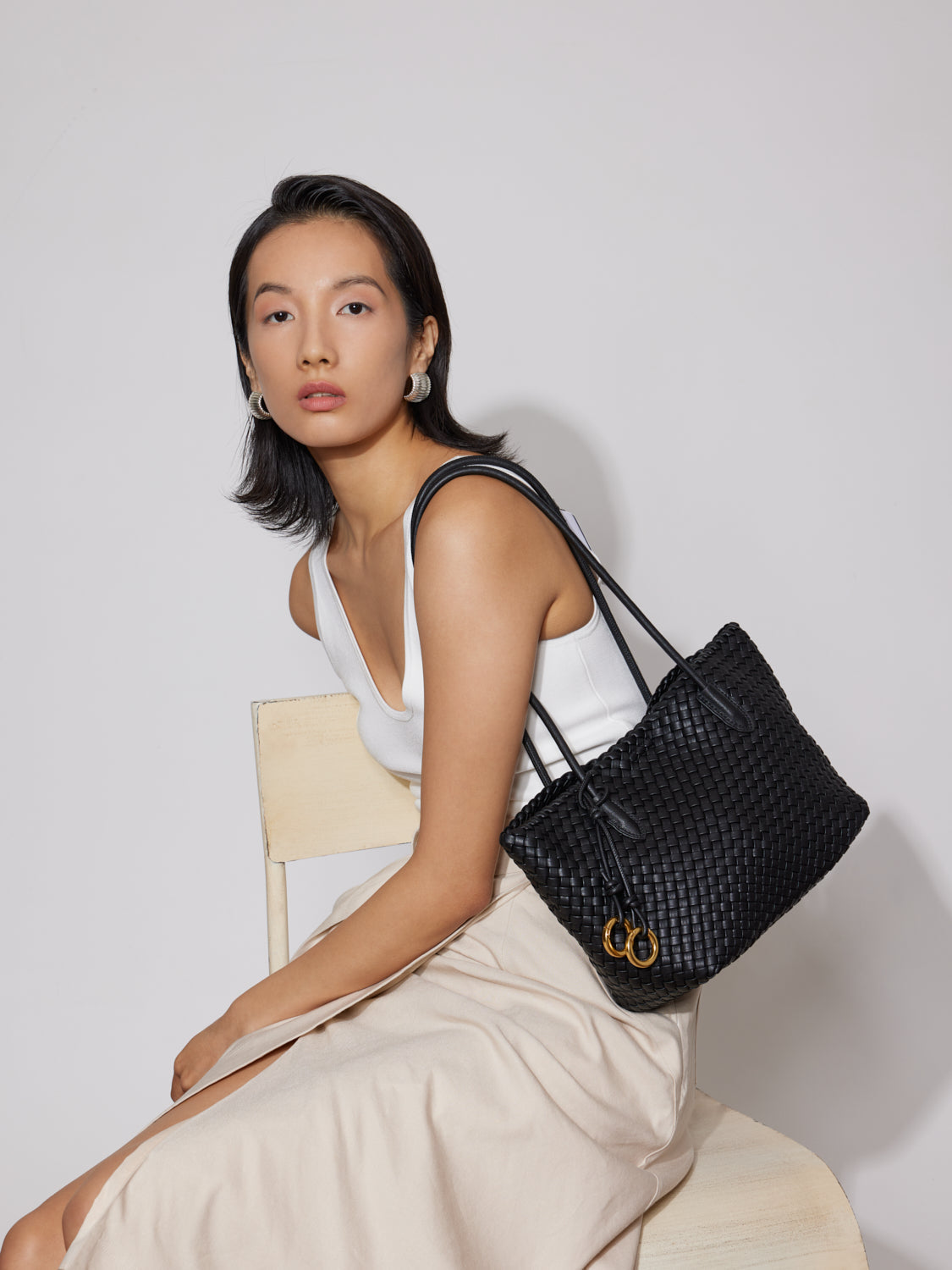 PAZZION, Galivyn Woven Tote, Black