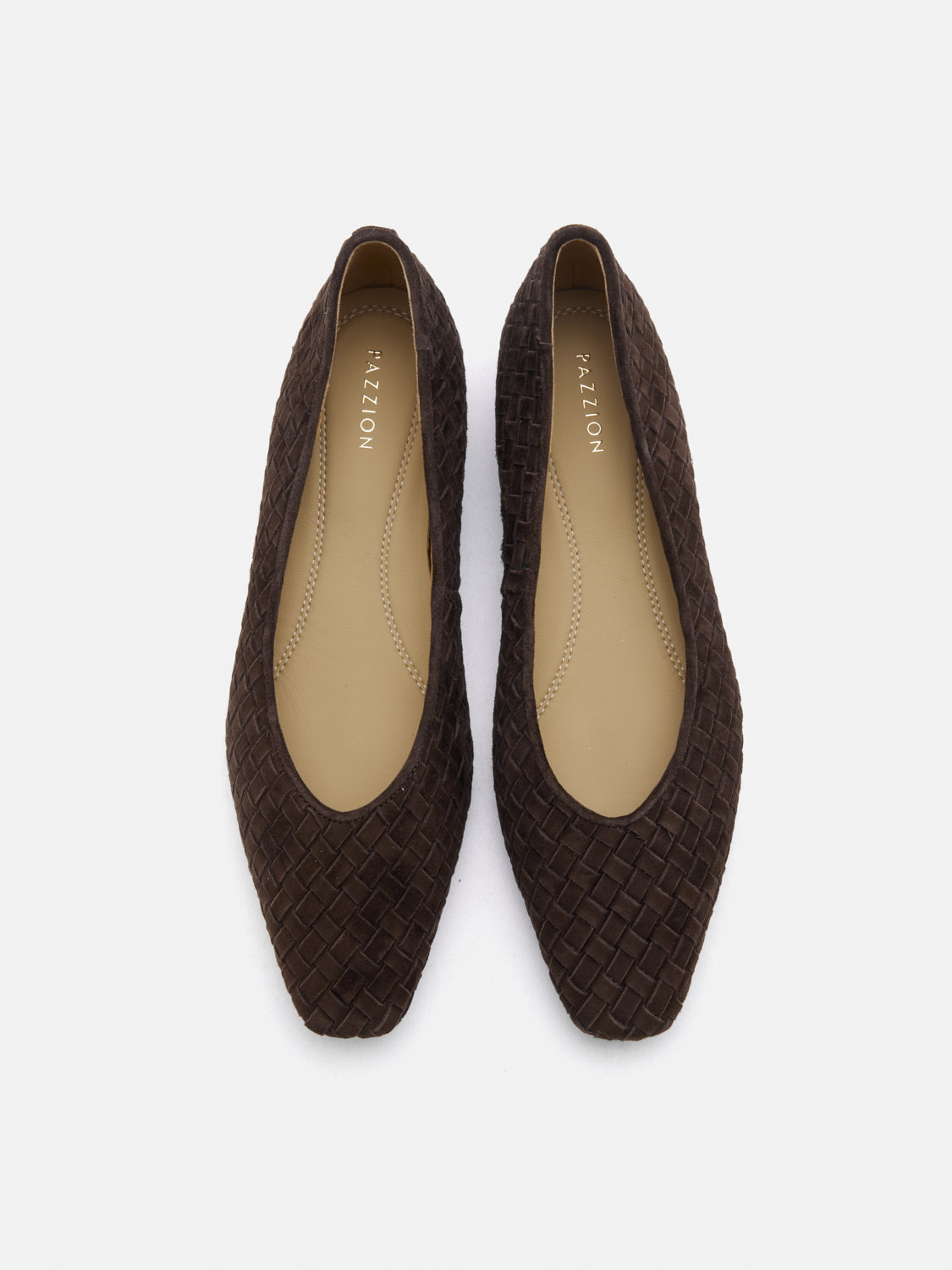 PAZZION, Geneva Woven Flats, Darkbrown